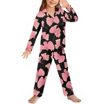 Children's Pajama Set Manufacturer - OEM Trending Custom Colorful Ginkgo Leaf Print