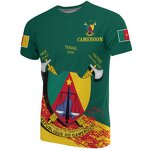 Sublimation Tee Shirt Manufacturer - OEM Blanks Mens Cameroon Flag Patriotic Vintage