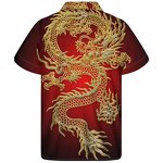 Golden Dragon Print Shirt Factory - OEM Thikin Custom Unique New Design Comfortable