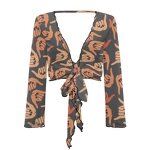 Beach Sun-protective Coat Factory - OEM Print on Demand Short Hang Loose Sexy Cropped