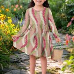 Girls Pleated Skirt Factory - OEM 2025 Hawaiian Style Custom Made Mokihana Lei Stretch
