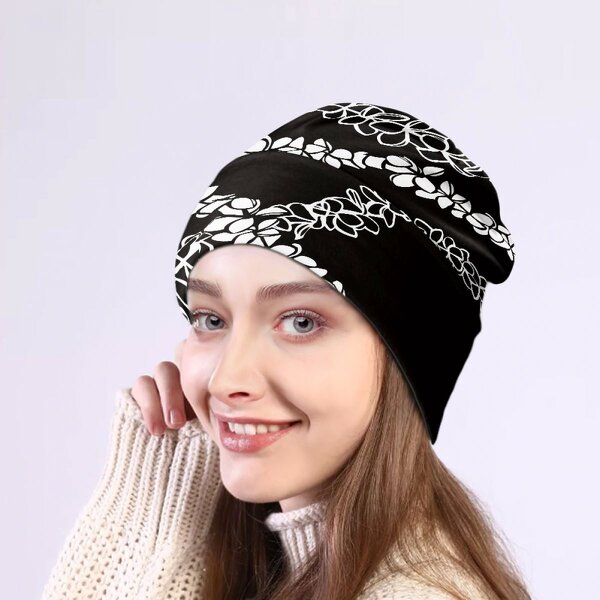 Beanies Outdoor Hat Factory - OEM Puakenikeni Lei Printing Unisex Men Women's Custom
