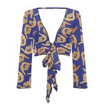 Beach Sun-protective Coat Factory - OEM Print on Demand Short Hang Loose Sexy Cropped