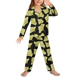 Children's Pajama Set Manufacturer - OEM Trending Custom Colorful Ginkgo Leaf Print