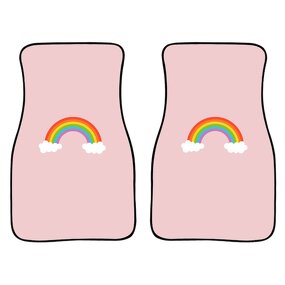 3D Rubber Floor Mats Manufacturer - OEM High Quality Pink Rainbow Print on Demand