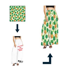 Wide Leg Pants Manufacturer - OEM Women Polynesian Custom Puletasi Style High Waist