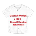 Baseball Shirt Manufacturer - OEM Print on Demand Hawaiian Fashion Boys Girls Simple