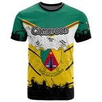 Sublimation Tee Shirt Manufacturer - OEM Blanks Mens Cameroon Flag Patriotic Vintage