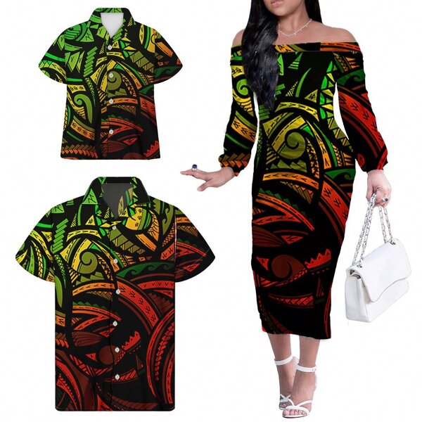 New Spring Casual Dresses Manufacturer - OEM Matching Shirt Family Outfit Polynesian