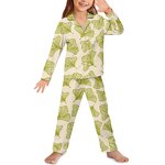 Children's Pajama Set Manufacturer - OEM Trending Custom Colorful Ginkgo Leaf Print