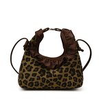 Bucket Bag Manufacturer - OEM Custom Women's Leopard Print Ruffle PU