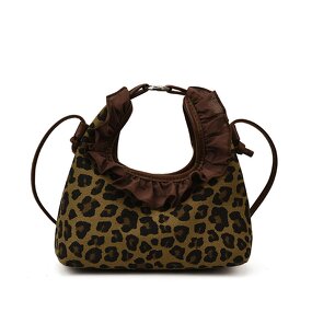 Bucket Bag Manufacturer - OEM Custom Women's Leopard Print Ruffle PU