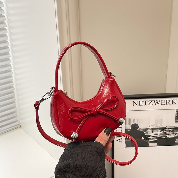 Shoulder Bag Manufacturer - OEM Custom Fashionable Retro PU Leather Bow