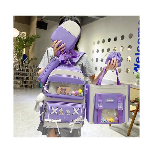 School Backpack Set Manufacturer - OEM Hot Sale Cartoon Pattern 5 Pieces