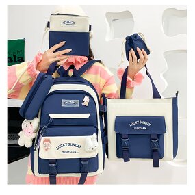 School Backpack Set Factory - OEM Direct Large Capacity Canvas Cartoon