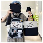 School Backpack Set Factory - OEM Custom Cartoon Nylon Canvas Book Bag