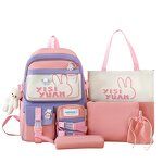 School Backpack Set Factory - OEM Custom Cartoon Nylon Canvas Book Bag