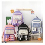 School Backpack Set Manufacturer - OEM Factory Hot Sale 5 Piece Canvas Set