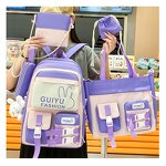 School Backpack Set Manufacturer - OEM Factory Hot Sale 5 Piece Canvas Set