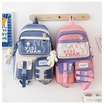 School Backpack Set Factory - OEM Custom Cartoon Nylon Canvas Book Bag