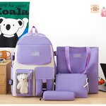 School Backpack Set Factory - OEM Custom Cartoon Canvas Wear-Resistant