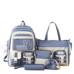 School Backpack Set Manufacturer - OEM Factory Hot Sale 5 Piece Canvas Set