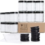 Clear Glass Candle Jar Factory - OEM Wholesale 8oz with Black Plastic Screw Cap