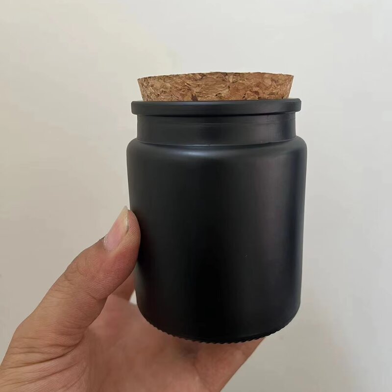 Empty Candle Glass Jar Factory - OEM 7oz Custom Matte Black Brown Green Clear