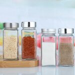 Glass Spice Jars with Labels Factory - OEM Hot Sale 4oz Seasoning Containers Set