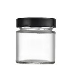 Glass Jar Packaging Factory - OEM Round 50-100ml with Black Lids for Storage Food
