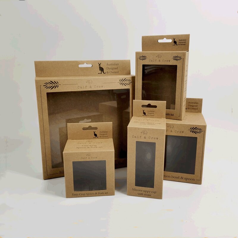 Food Grade White Cardboard Paper Box Factory - OEM Custom Logo Printed with Clear Window