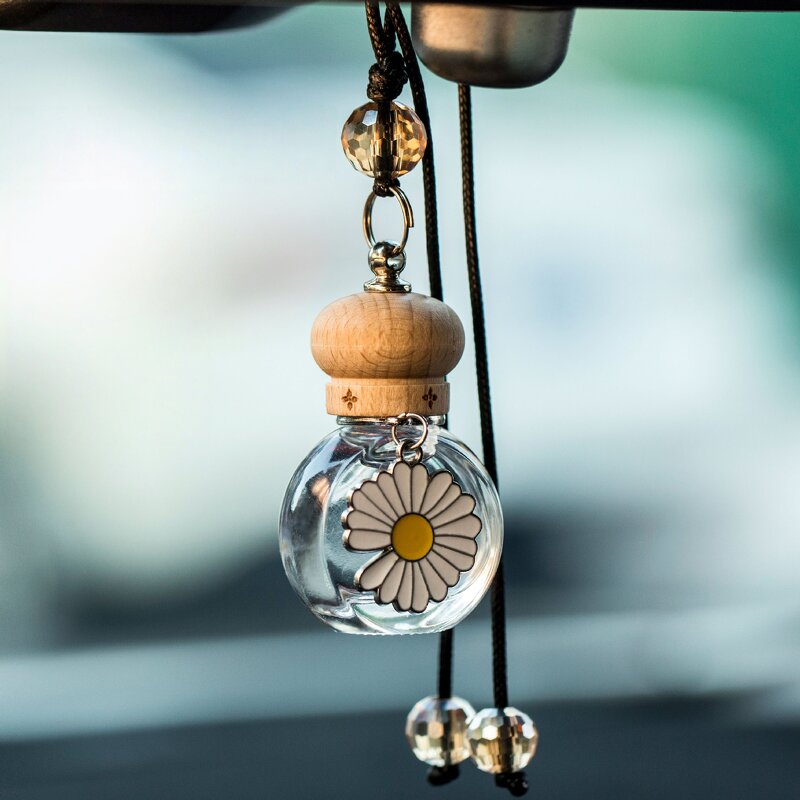 Car Aroma Diffuser Perfume Bottle Manufacturer - OEM Stock 10ml Clear Flat Hanging Glass