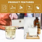 Clear Glass Candle Jars Manufacturer - OEM 10 OZ with Bamboo Lid Bulk Empty Containers