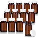 Amber Glass Wide Mouth Bottle Manufacturer - OEM 2.5oz 75ml Pharmaceutical Pill with White