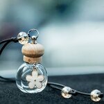 Car Aroma Diffuser Perfume Bottle Manufacturer - OEM Stock 10ml Clear Flat Hanging Glass