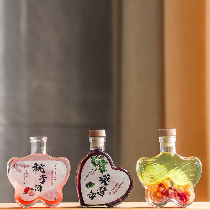 Frosted Fruit Wine Bottle Manufacturer - OEM Clear 250ml Plum Juice Drink Sealed Empty