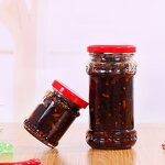 Laoganma Glass Chili Sauce Jar Factory - OEM 200-280ml Pickled Vegetables with Cover