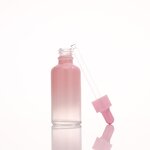 Round Shape Glass Dropper Bottle Manufacturer - OEM 5-100ml Pink Gradient for Essential