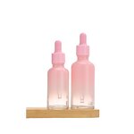 Round Shape Glass Dropper Bottle Manufacturer - OEM 5-100ml Pink Gradient for Essential