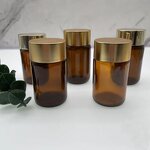 Empty Transparent Glass Bottle Manufacturer - OEM 100-120CC with Screw Cap Food Grade