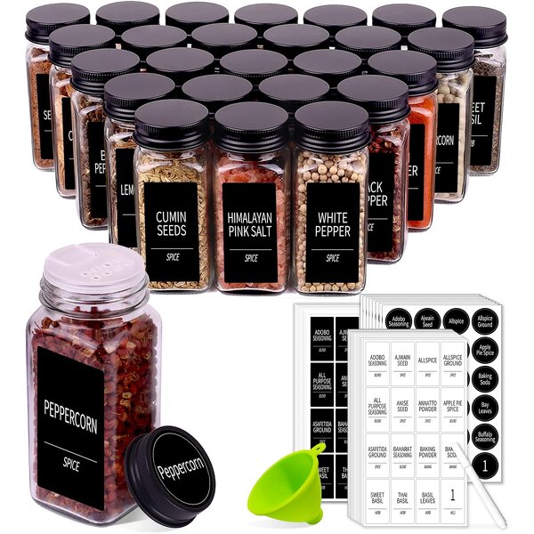 Glass Spice Storage Container Manufacturer - OEM Wholesale Square 4oz 120ml Pepper Jar