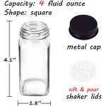 Glass Spice Storage Container Manufacturer - OEM Wholesale Square 4oz 120ml Pepper Jar