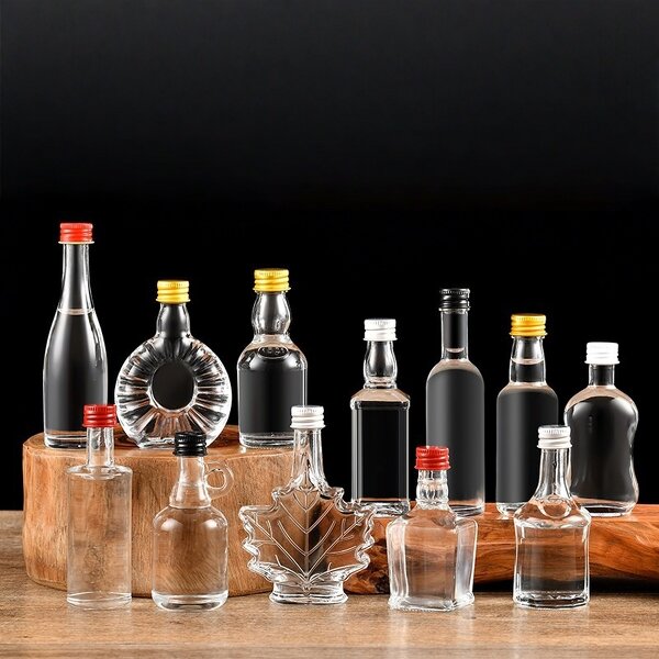 Mini Glass Liquor Bottles Manufacturer - OEM 50ml 1.7 oz Small Wine Bottles with Lids