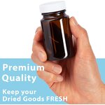 Amber Glass Wide Mouth Bottle Manufacturer - OEM 2.5oz 75ml Pharmaceutical Pill with White