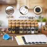 Glass Spice Jar with Bamboo Cap Factory - OEM Custom Logo 4oz 120ml Square Shape