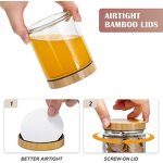 Glass Candle Jars with Bamboo Lids Factory - OEM 250ml 8oz Bulk Clear Round for Making