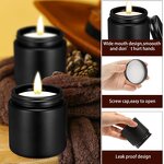 Glass Candle Tins with Lids Factory - OEM Bulk 4 oz Black Round Empty Container