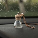Car Aromatherapy Diffuser Bottle Factory - OEM 8ml Glass Mini Empty Hanging with Wooden