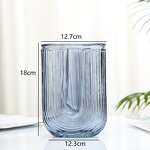 Modern Classic Art Deco Glass Vase Manufacturer - OEM Minimalist Flat U Shaped Transparent