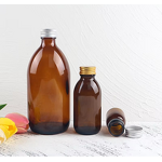 Syrup Glass Bottle with Aluminum Cover Manufacturer - OEM 30-500ml Empty Amber Brown